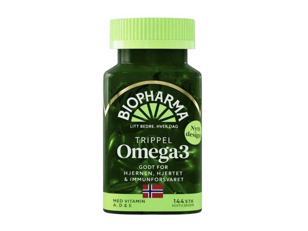 Žuvų taukai Biopharma Trippel Omega - 3 – 144 kaps.