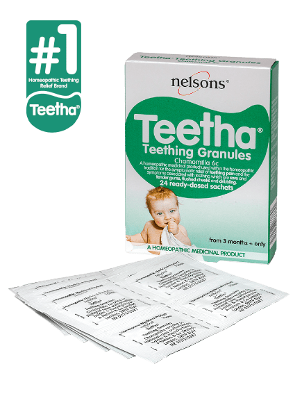 Nelsons Teetha Teething granulės