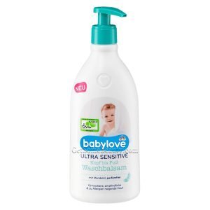 Kūdikių prausimosi balzamas "Babylove" nuo galvos iki kojų, itin jautriai odai, 500 ml
