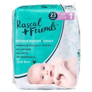 Sauskelnės Rascal + Friends (1 Dydis), 21 vnt.