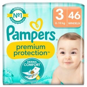 Pampers Premium Protection 3 dydis 6-10kg 92vnt (46vnt*2)