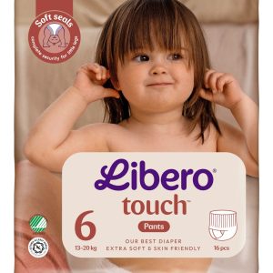 LIBERO TOUCH PANTS 6 dydis (13-20 kg) – 48 vnt (16vnt*3)