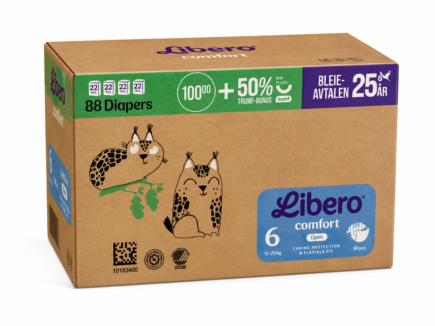 Libero Comfort 6 dydis (13-20kg) – 88 vnt