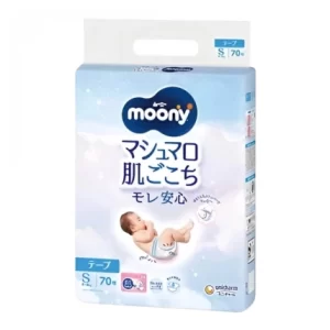 Moony japoniškos sauskelnės S, 4-8 kg, 70 vnt.