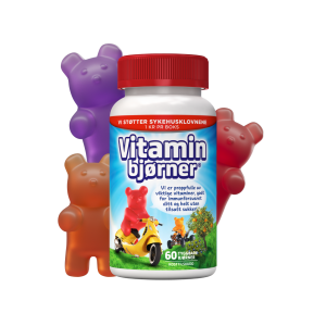 Multivitaminai Vitaminbjorner, vaisių skonio meškiukai, 60 vnt
