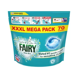 Skalbimo kapsulės Fairy Non Bio – 70 vnt.