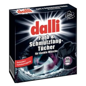 DALLI spalvų ir nešvarumų surinkimo servetėlės juodiems audiniams 10 vnt