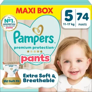 Pampers premium protection pants 5 dydis (11-17 kg) - 74vnt