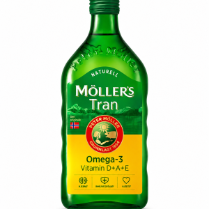 Möller's menkių kepenų aliejus natūralaus skonio, 500 ml